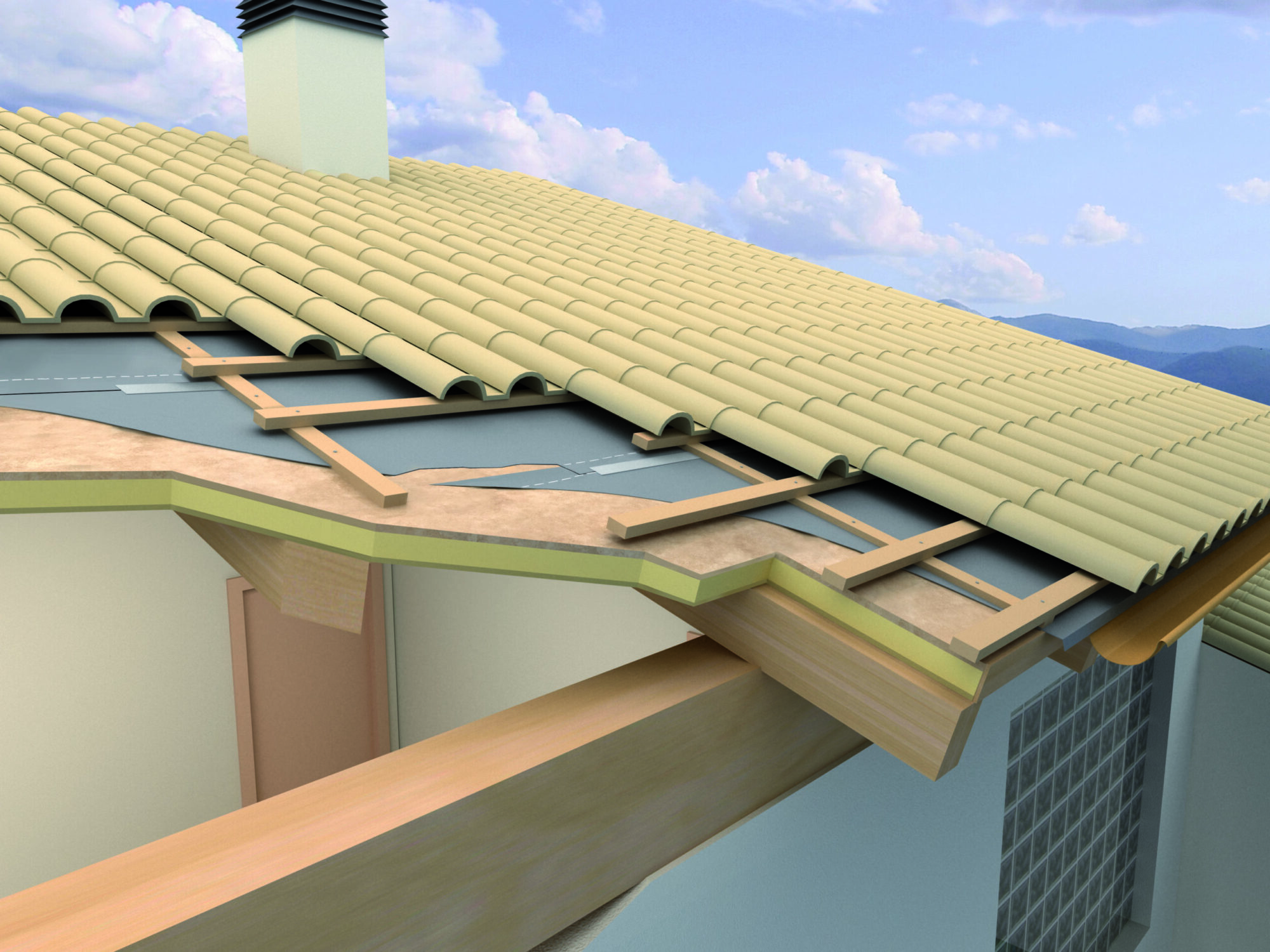 folha impermeável para telhados